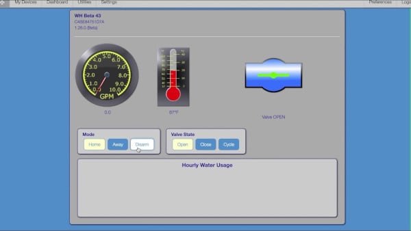 The software dashboard. 