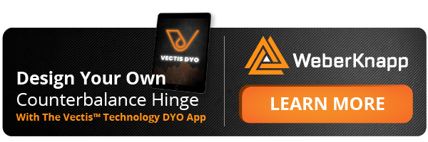 Design your own counterbalance hinge with the Vectis DYO app. Click to learn more.