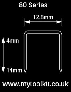 80 Series Staple dimensions