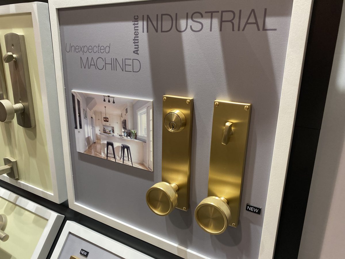 KBIS, 2020, Emtek Door Knurling, Gold, Door Hardware