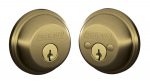 Schalge Deadbolt Antique Brass