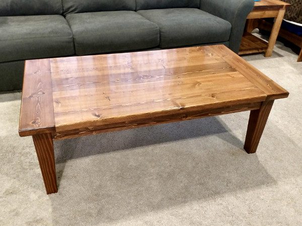 coffee table with breadboard ends