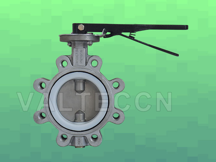 Double half shaft PTFE seat lug butterfly valve image