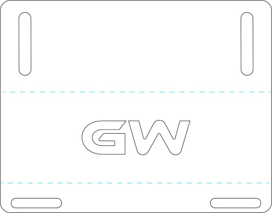 Example of bending cut lines in flat pattern for laser cutting