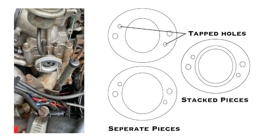 Example of flat pattern drawing including tapping and final part