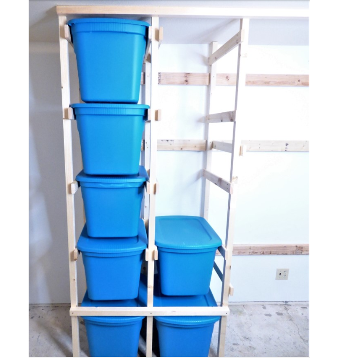 DIY Storage Unit - Storage Bins